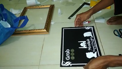 Step by step cara merangkai dan menempel kan siluet mahar Pernikahan