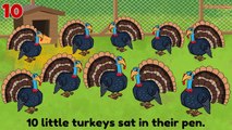 Thanksgiving Songs for Children Ten Little Turkeys Turkey Kids Songs by The Learning Stati