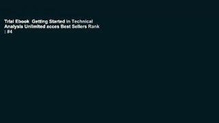 Trial Ebook  Getting Started in Technical Analysis Unlimited acces Best Sellers Rank : #4