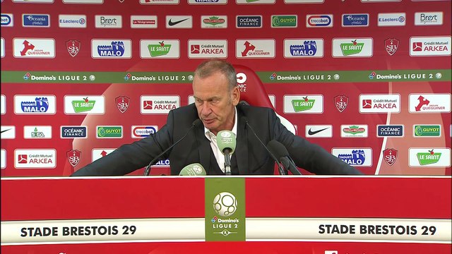 Réaction de Jean-Marc Furlan et Frédéric Antonetti après Stade Brestois 29 - FC Metz