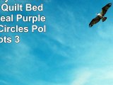 MiZone Carly TwinTwin Xl Girls Quilt Bedding Set  Teal Purple Doodled Circles Polka