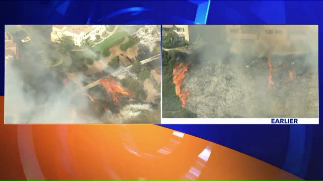 Crews Battle Brush Fire Close to Homes in Southern California