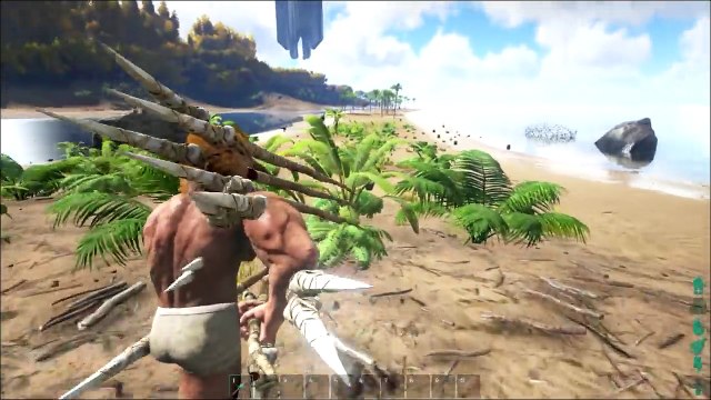 ARK MINIJUEGO !! SALTOS EN PARACAIDAS CON BAZOOKAS !! ARK SURVIVAL EVOLVED Makiman