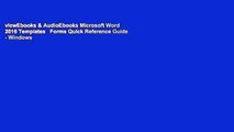 viewEbooks & AudioEbooks Microsoft Word 2016 Templates   Forms Quick Reference Guide - Windows