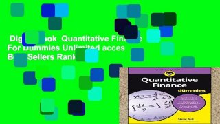 Digital book  Quantitative Finance For Dummies Unlimited acces Best Sellers Rank : #3
