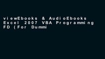 viewEbooks & AudioEbooks Excel 2007 VBA Programming FD (For Dummies) For Kindle