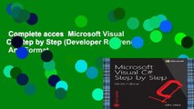 Complete acces  Microsoft Visual C# Step by Step (Developer Reference)  Any Format