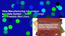 View Manufacturing Information and Data Systems: Analysis, Design and Practice (Manufacturing
