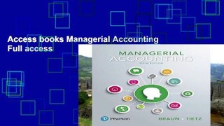 Access books Managerial Accounting Full access