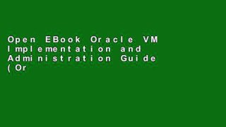 Open EBook Oracle VM Implementation and Administration Guide (Oracle Press) online