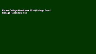 Ebook College Handbook 2010 (College Board College Handbook) Full