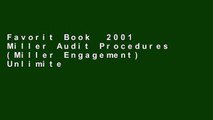 Favorit Book  2001 Miller Audit Procedures (Miller Engagement) Unlimited acces Best Sellers Rank :