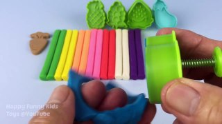 Learn Colours and Names of Fruits With Play Dough Modelling Clay With Fruit Molds