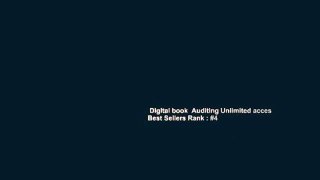 Digital book  Auditing Unlimited acces Best Sellers Rank : #4