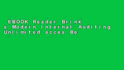 EBOOK Reader Brink s Modern Internal Auditing Unlimited acces Best Sellers Rank : #3