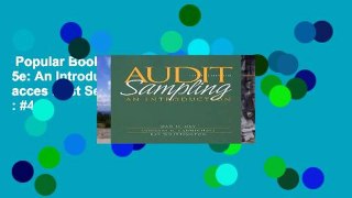 Popular Book  Audit Sampling 5e: An Introduction Unlimited acces Best Sellers Rank : #4