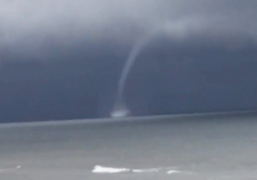 Tourist Spots Waterspout Next to Virginia Beach