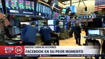 El peor momento de Facebook: Red social sufre brutal caída en sus acciones