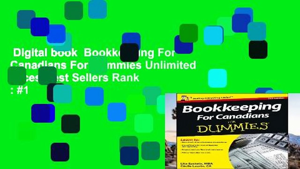 Digital book  Bookkeeping For Canadians For Dummies Unlimited acces Best Sellers Rank : #1