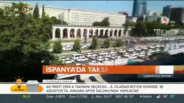 İspanya'da taksiciler sokakta