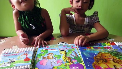 Kids coloring lesson ❤ Belajar Menggambar with Snowman 12 Coloring Markers Kids Activities