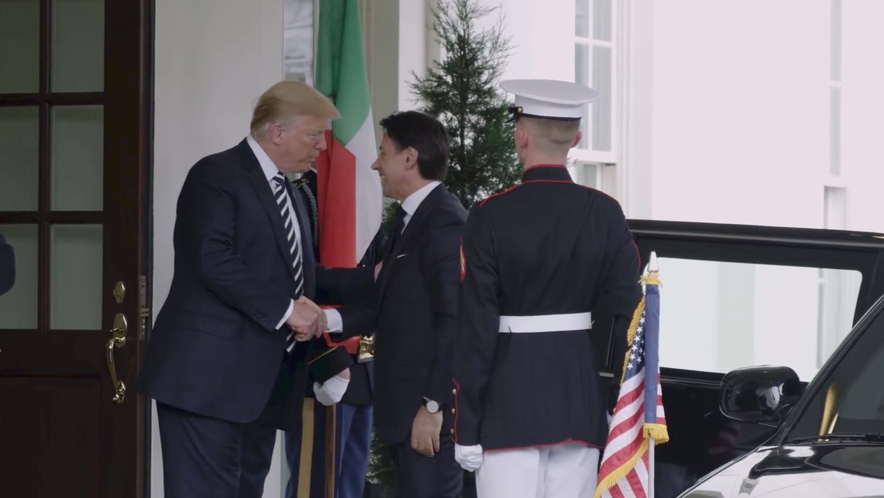 Italian Prime Minister Conte Welcomed In Style At The White House