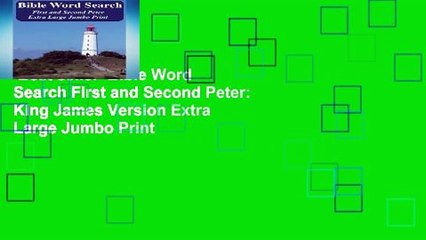 Best seller  Bible Word Search First and Second Peter: King James Version Extra Large Jumbo Print