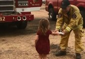 Adorable Toddler Gives Breakfast to California Firefighters Battling Carr Fire