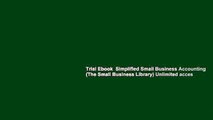 Trial Ebook  Simplified Small Business Accounting (The Small Business Library) Unlimited acces
