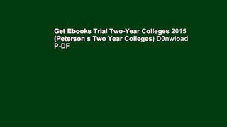 Get Ebooks Trial Two-Year Colleges 2015 (Peterson s Two Year Colleges) D0nwload P-DF