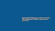 Open Ebook Readings in Certified Quantitative Risk Management (CQRM): Applying Monte Carlo Risk