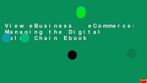 View eBusiness   eCommerce: Managing the Digital Value Chain Ebook