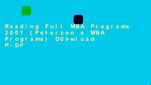 Reading Full MBA Programs 2001 (Peterson s MBA Programs) D0nwload P-DF