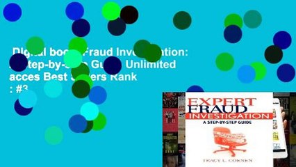 Digital book  Fraud Investigation: A Step-by-step Guide Unlimited acces Best Sellers Rank : #3