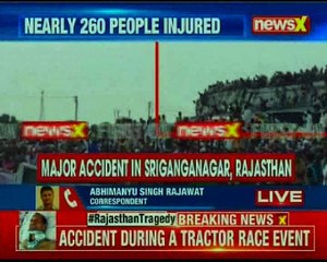 Sriganganagar Many trapped in tin shed collapses during tractor race event