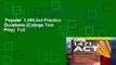 Popular  1,460 Act Practice Questions (College Test Prep)  Full