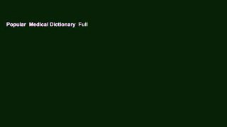 Popular  Medical Dictionary  Full
