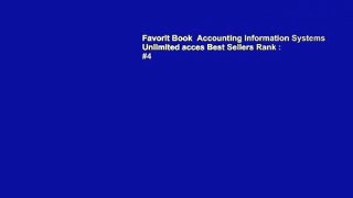 Favorit Book  Accounting Information Systems Unlimited acces Best Sellers Rank : #4