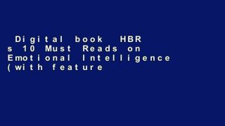 Digital book  HBR s 10 Must Reads on Emotional Intelligence (with featured article What Makes a