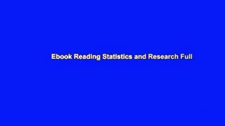 Ebook Reading Statistics and Research Full