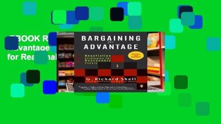EBOOK Reader Bargaining for Advantage: Negotiation Strategies for Reasonable People Unlimited