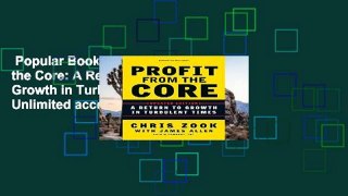 Popular Book  Profit from the Core: A Return to Growth in Turbulent Times Unlimited acces Best