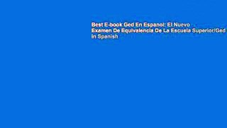 Best E-book Ged En Espanol: El Nuevo Examen De Equivalencia De La Escuela Superior/Ged in Spanish