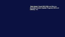Best ebook  Excel 2016 VBA and Macros (includes Content Update Program) (MrExcel Library)  For