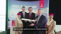 Watch our game changing Boeing 777-300ER land at London Stansted Airport for the first time.