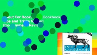 About For Books  Perl Cookbook: Tips and Tricks for Perl Programmers  Review