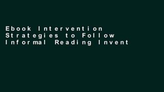 Ebook Intervention Strategies to Follow Informal Reading Inventory Assessment: So What Do I Do