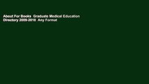 About For Books  Graduate Medical Education Directory 2009-2010  Any Format