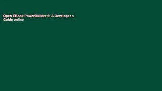 Open EBook PowerBuilder 6: A Developer s Guide online