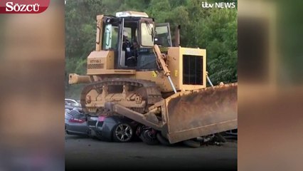 Milyonlarca doları ezdi geçti